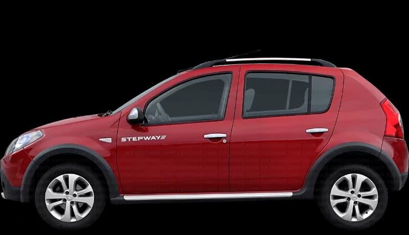 Dacia Sandero 1 2008–2013, profil lateral