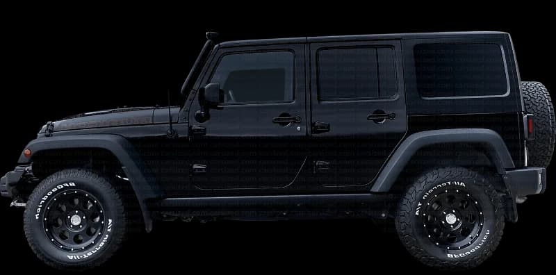 Jeep Wrangler Rubicon 2008–2010, profil lateral
