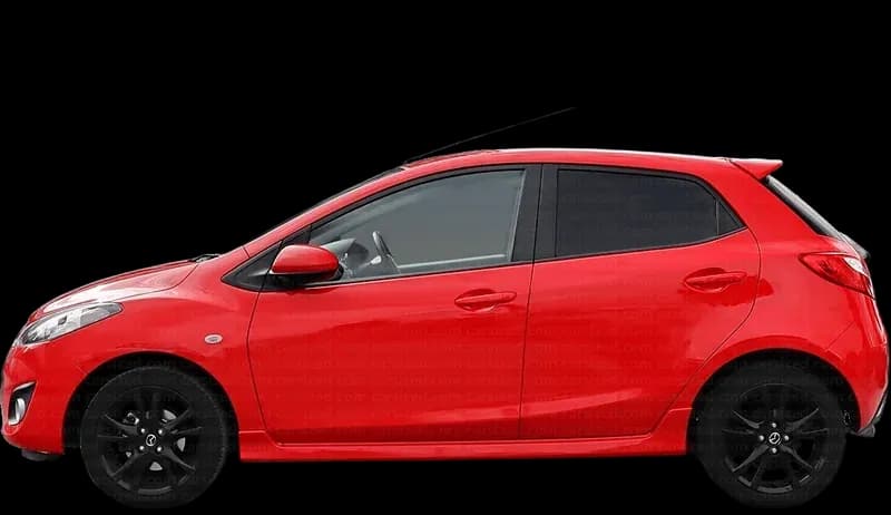 Mazda 2 2007–2014, profil lateral