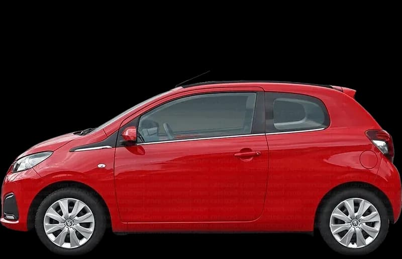 Peugeot 108 2014–2021, profil lateral