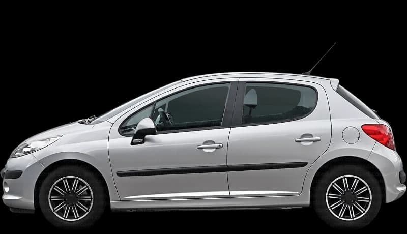 Peugeot 207 2006–2015, profil lateral