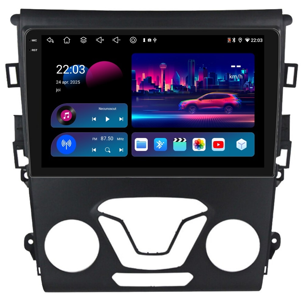 Navigatie PilotOn Ford Mondeo 5 2014-2022 9 inch 4GB 64GB 8CORE