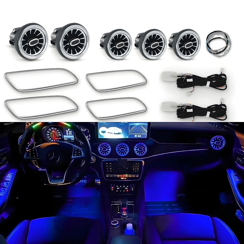 Pachet Lumini Ambientale RGB compatibil Mercedes Benz A Class CLA GLA 2012-2020