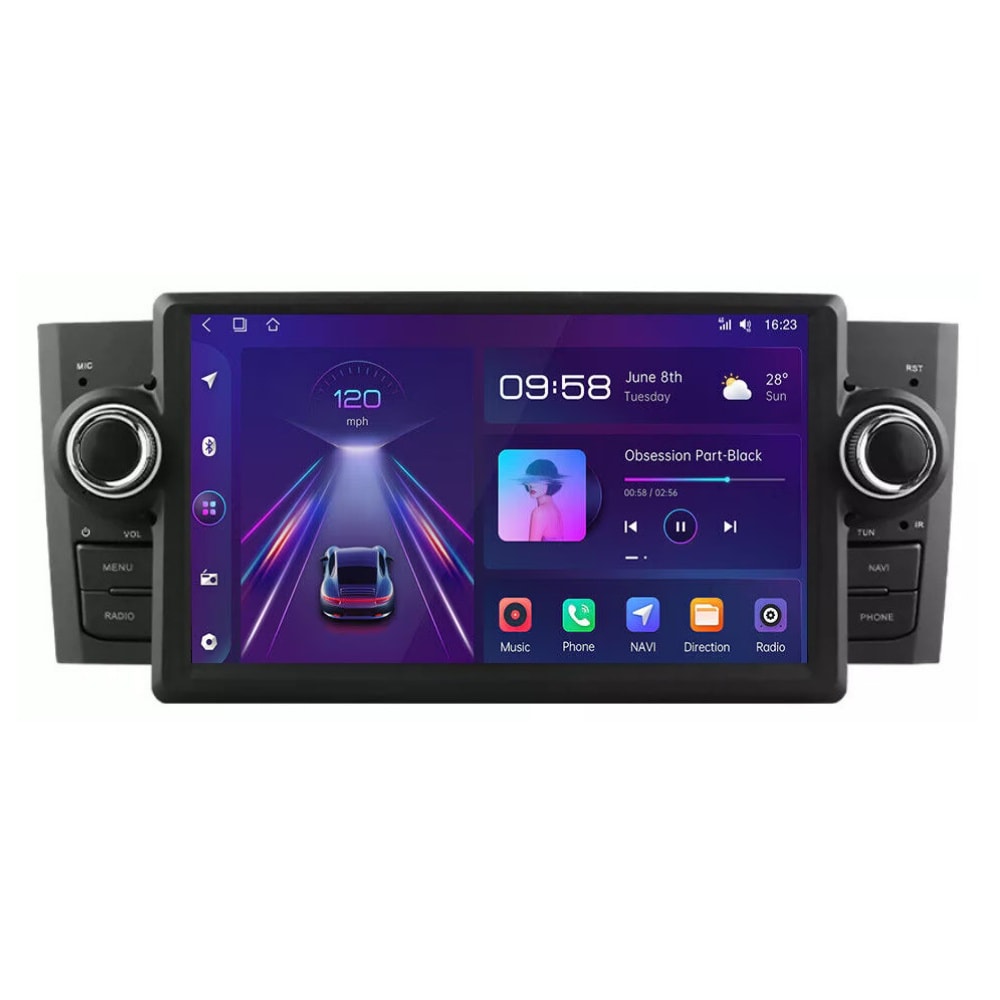 Navigatie Fiat Grande Punto 2007-2012 7 inch 4GB 64GB 8 CORE