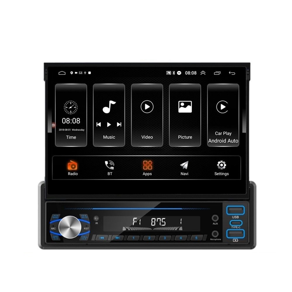 Navigatie Universala 1DIN 2GB 32GB 4 Core Carplay si Android Auto Wireless